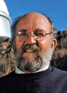 World-renowned Swiss astronomers Didier Queloz and Michel Mayor of the Geneva Observatory are seen here in front of ESO’s 3.6-metre telescope at La Silla Observatory in Chile. The telescope hosts HARPS, the world’s leading exoplanet hunter. They were awarded the 2011 BBVA Foundation Frontiers of Knowledge Award in Basic Sciences for their ground-breaking work on exoplanets.